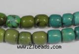 CNT211 15.5 inches 8*8mm – 8*10mm drum natural turquoise beads wholesale