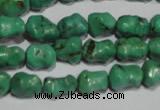 CNT235 15.5 inches 8*10mm bone natural turquoise beads wholesale