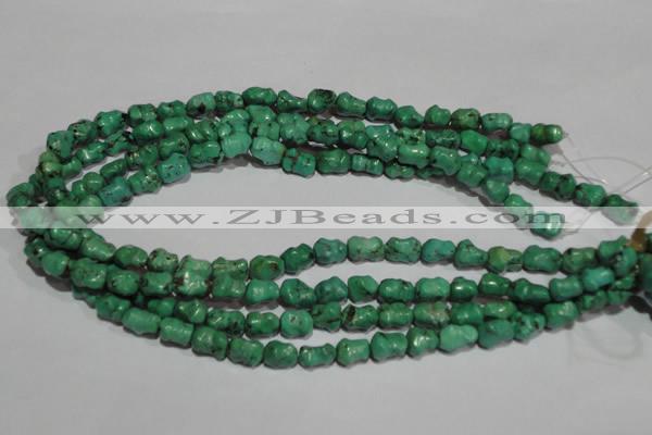 CNT235 15.5 inches 8*10mm bone natural turquoise beads wholesale