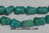 CNT238 15.5 inches 9*12mm bone natural turquoise beads wholesale