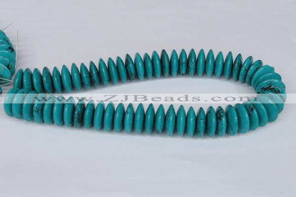 CNT28 16 inches 7*24mm rondelle natural turquoise beads wholesale