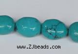 CNT34 16 inches 15*18mm nugget natural turquoise beads wholesale