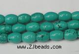 CNT368 15.5 inches 7*10mm rice turquoise beads wholesale