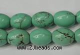 CNT370 15.5 inches 12*16mm rice turquoise beads wholesale