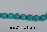 CNT38 16 inches 3mm round turquoise beads wholesale