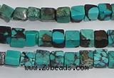 CNT401 15.5 inches 4*4mm cube turquoise beads wholesale