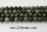 CNT413 15.5 inches 12mm round natural turquoise beads wholesale