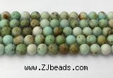 CNT418 15.5 inches 10mm round mongolian turquoise beads wholesale