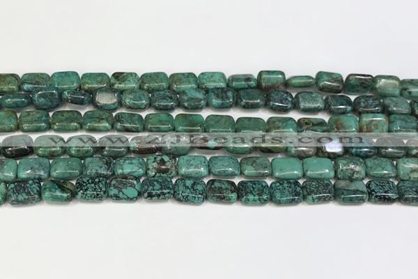 CNT509 15.5 inches  8*10mm rectangle turquoise gemstone beads