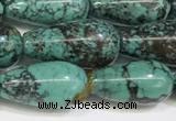 CNT515 15.5 inches 9*18mm teardrop turquoise gemstone beads