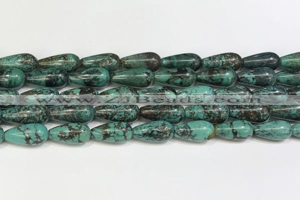 CNT515 15.5 inches 9*18mm teardrop turquoise gemstone beads