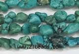 CNT518 34 inches 4*4mm - 5*7mm nuggets turquoise gemstone beads