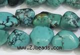 CNT519 15.5 inches 7*9mm - 8*10mm nuggets turquoise gemstone beads