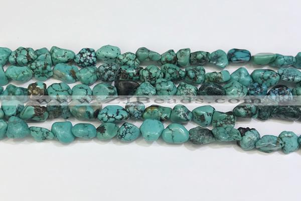 CNT519 15.5 inches 7*9mm - 8*10mm nuggets turquoise gemstone beads