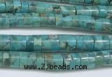 CNT528 15.5 inches 4mm - 4.5mm heishi turquoise gemstone beads