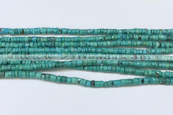 CNT530 15.5 inches 4mm - 4.5mm heishi turquoise gemstone beads