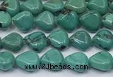 CNT545 15.5 inches 6mm triangle turquoise gemstone beads