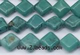 CNT550 15.5 inches 6mm diamond turquoise gemstone beads