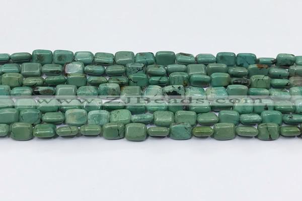 CNT557 15.5 inches 6*8mm rectangle turquoise gemstone beads