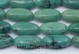 CNT563 15.5 inches 6*12mm oval turquoise gemstone beads