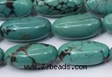 CNT564 15.5 inches 8*15mm oval turquoise gemstone beads