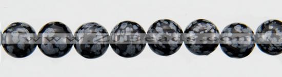 COB23 15 inches 8mm round snowflake obsidian gemstone beads wholesale