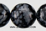 COB24 15 inches 10mm round snowflake obsidian gemstone beads wholesale