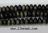 COB260 15.5 inches 5*8mm rondelle golden obsidian beads wholesale