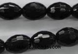 COB375 15.5 inches 13*18mm faceted rice black obsidian beads