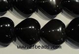 COB470 15.5 inches 16*16mm heart black obsidian beads wholesale