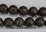 COB555 15.5 inches 14mm round red snowflake obsidian beads wholesale