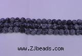COB564 15.5 inches 12mm round matte snowflake obsidian beads