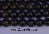 COB650 15.5 inches 4mm round gold black obsidian beads wholesale