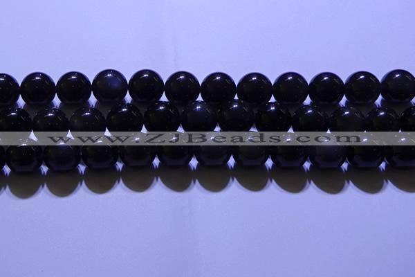 COB705 15.5 inches 14mm round ice black obsidian beads wholesale