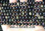 COB766 15.5 inches 6mm round golden obsidian beads wholesale