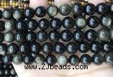 COB769 15.5 inches 12mm round golden obsidian beads wholesale