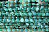 COIN163 15 inches 6mm faceted coin line agate beads