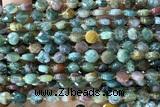 COIN164 15 inches 6mm faceted coin India agate beads