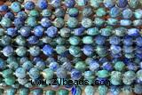 COIN169 15 inches 6mm faceted coin chrysocolla gemstone beads