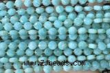 COIN186 15 inches 6mm faceted coin amazonite gemstone beads