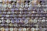 COIN200 15 inches 6mm faceted coin quartz gemstone beads
