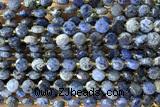 COIN209 15 inches 6mm faceted coin dumortierite gemstone beads