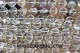 COIN220 15 inches 8mm faceted coin white crystal beads beads