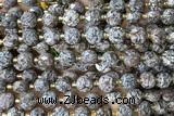 COIN244 15 inches 8mm faceted coin jasper gemstone beads