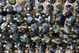 COIN256 15 inches 8mm faceted coin tiger eye gemstone beads