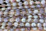 COIN258 15 inches 8mm faceted coin tourmaline gemstone beads