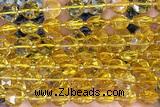 COIN296 15 inches 10mm faceted coin citrine gemstone beads