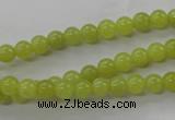 COJ102 15.5 inches 6mm round olive jade beads wholesale