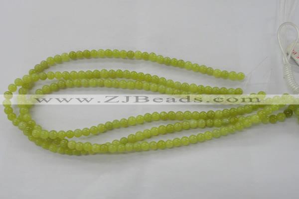 COJ102 15.5 inches 6mm round olive jade beads wholesale
