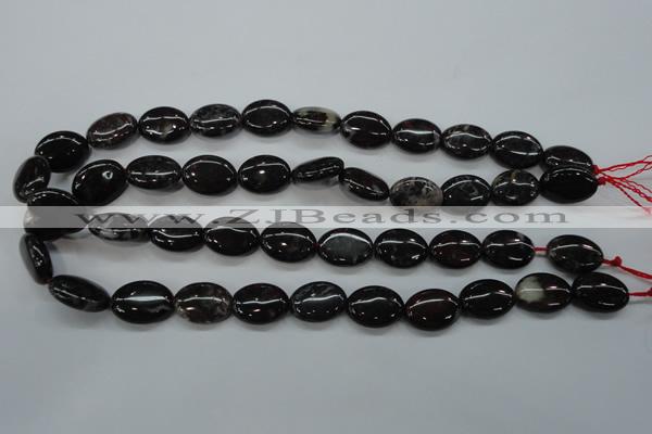 COJ18 15.5 inches 13*18mm oval blood jasper gemstone beads